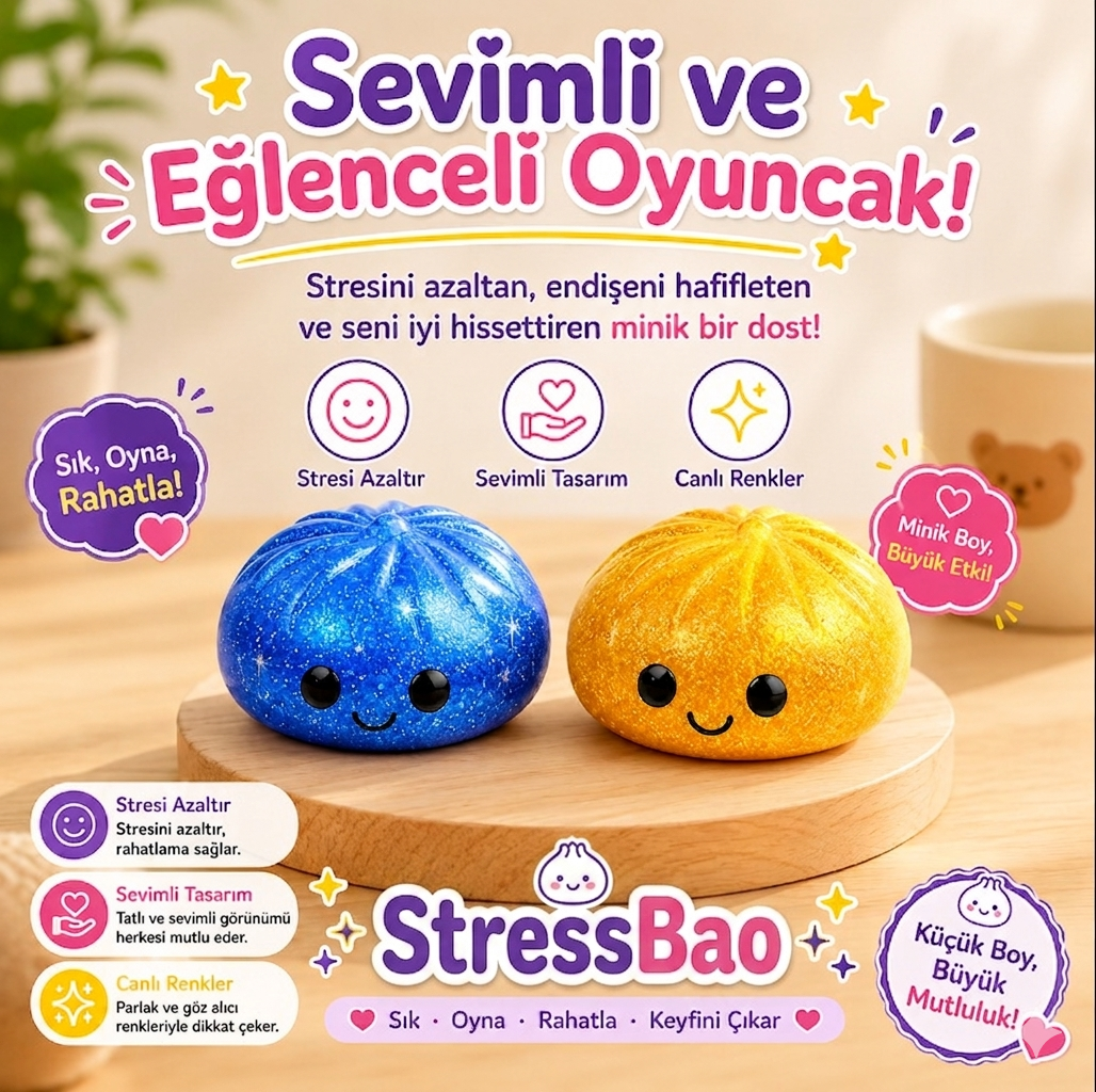Stressbao™ – Puffy Bao Squishy | Yumuşacık, Stres Atan Kawaii Oyuncak