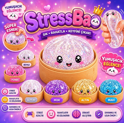 Stressbao™ – Puffy Bao Squishy | Yumuşacık, Stres Atan Kawaii Oyuncak